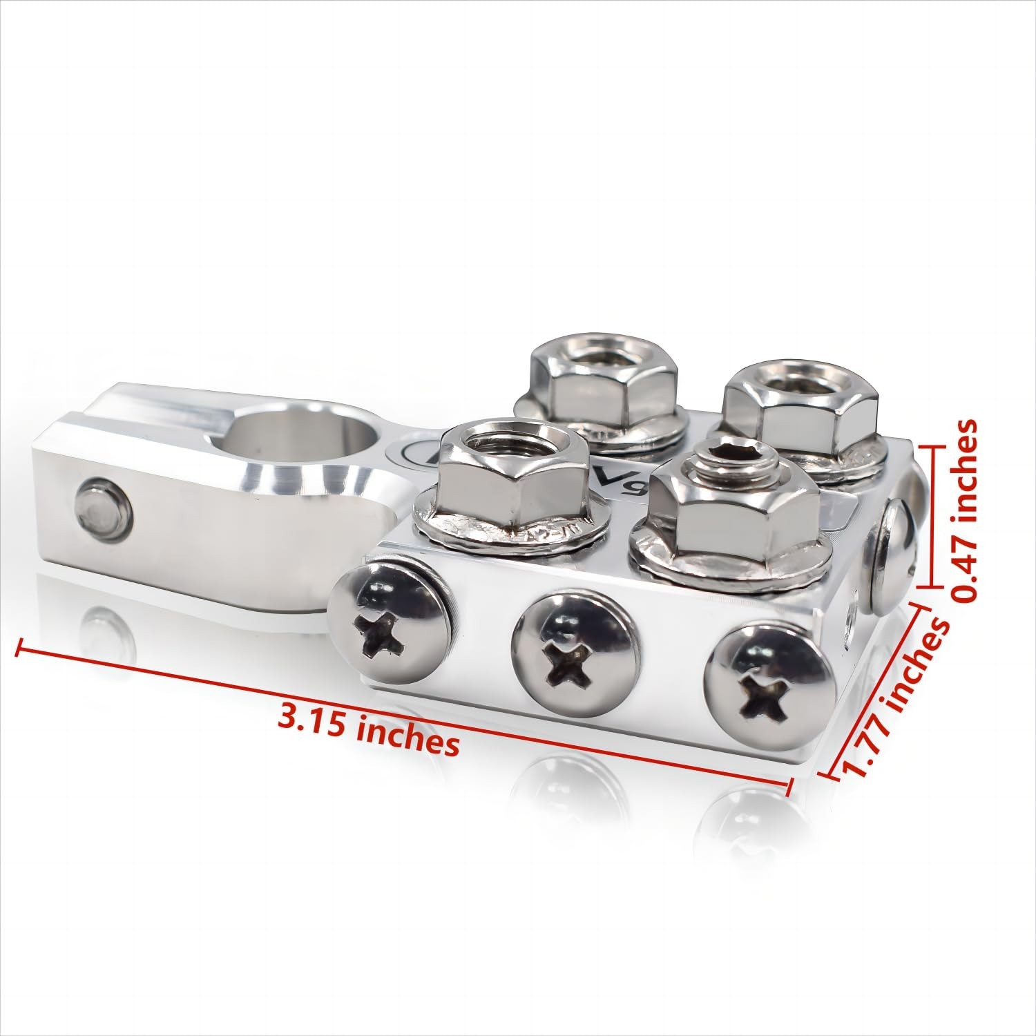 12-Way Battery Terminal Connector Clamps, 8AWG to 4/0 Gauge, Positive & Negative