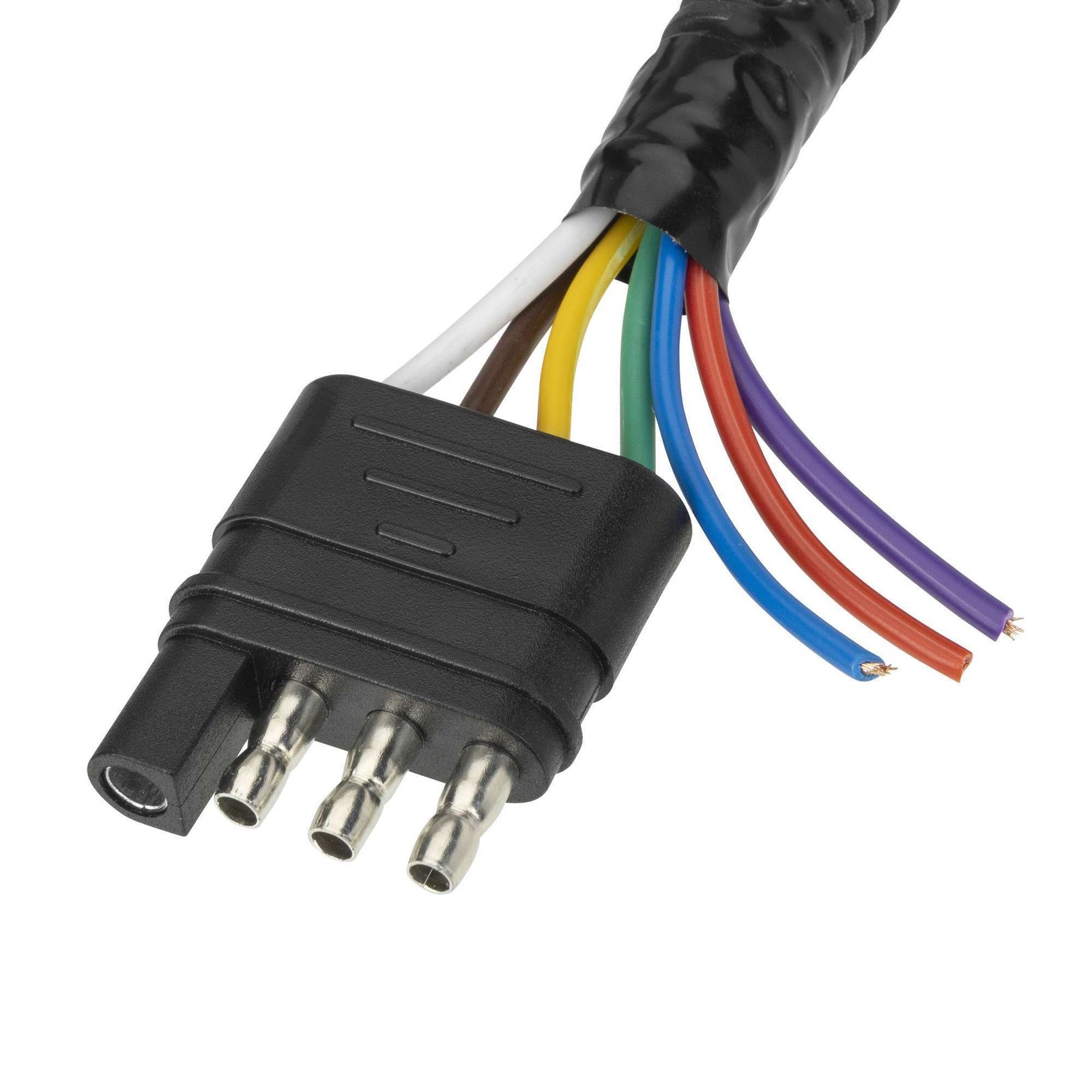 TowSmart, Connector, Vehicle End, 4 Flat to 7 Blade 4 Flat, Connection Location