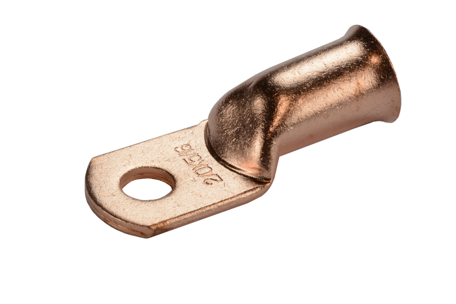 10 Lot 2/0 5/16″ Hole Ring Terminal Lug Bare Copper Uninsulated AWG Gauge