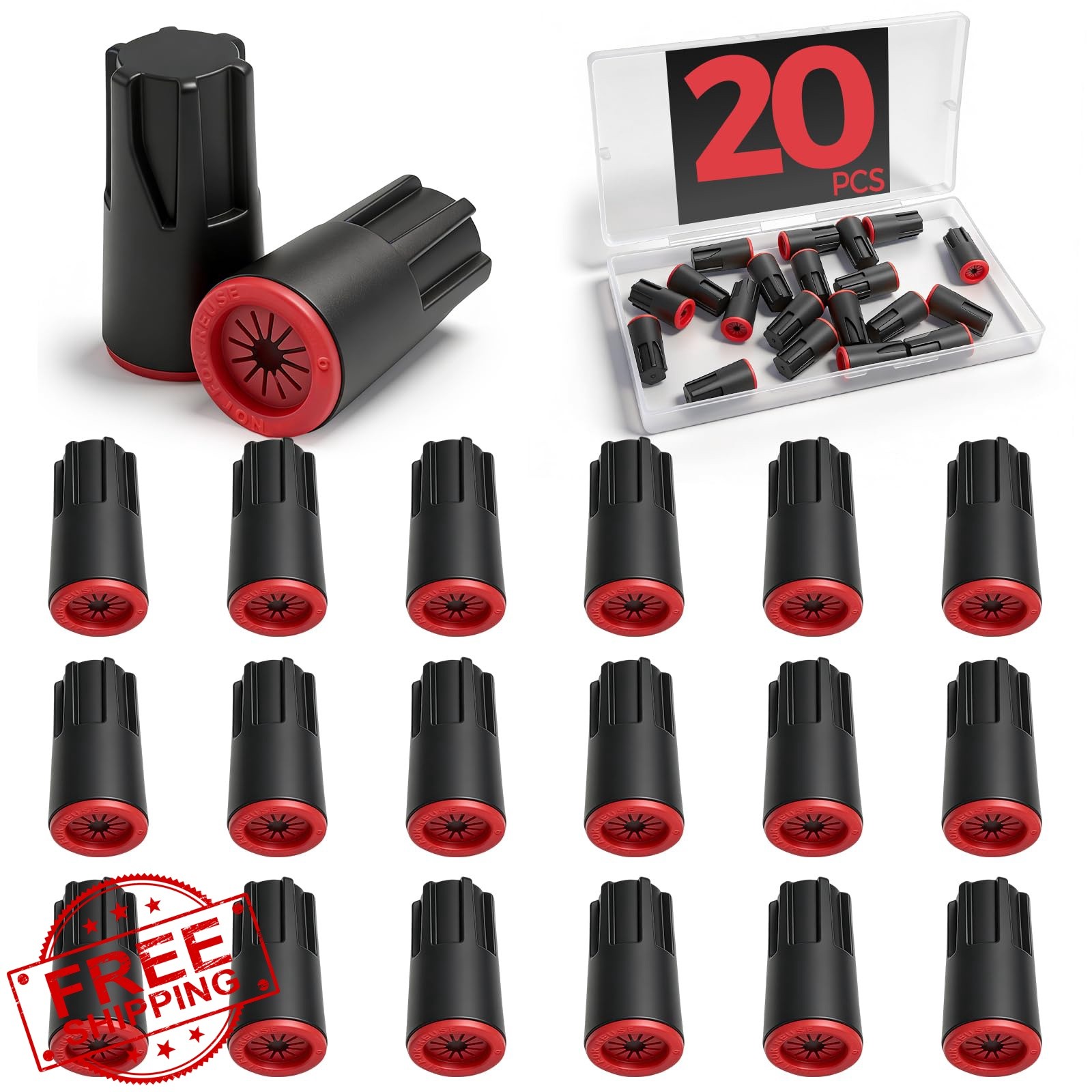 Vadaxx Waterproof Wire Connectors 20P Black