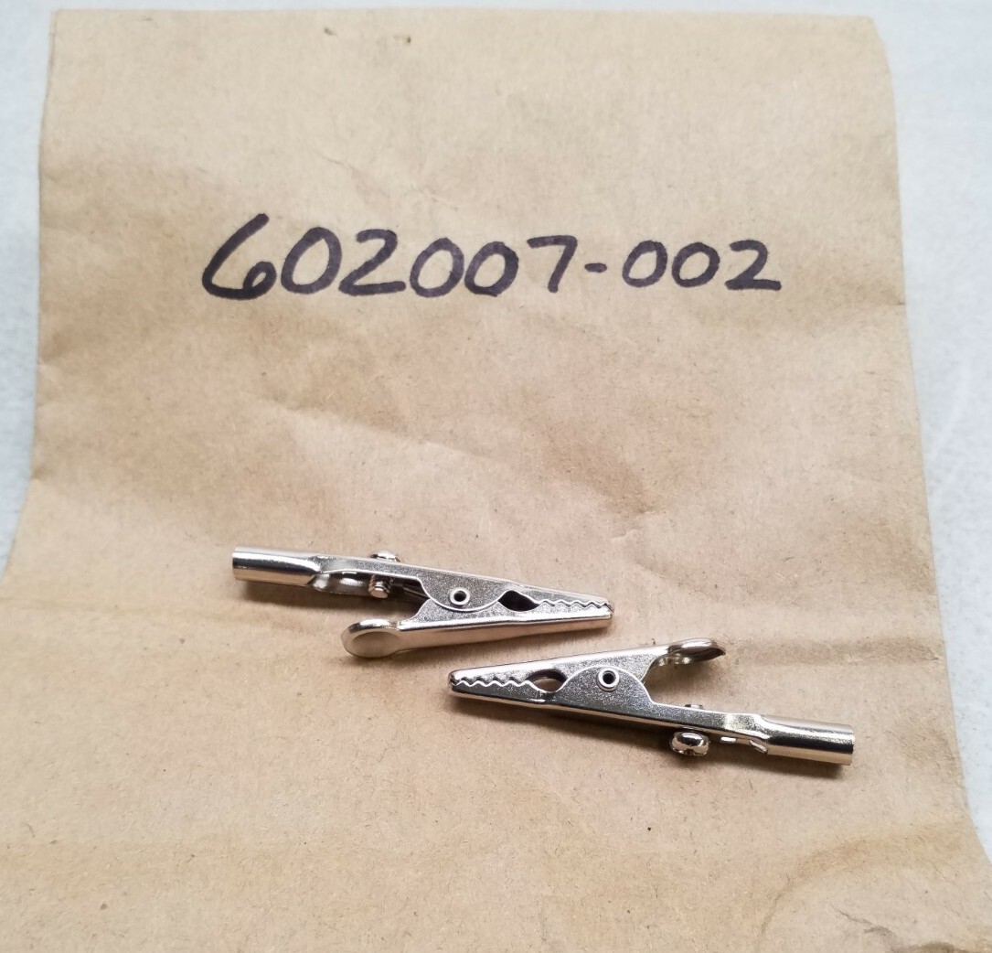 602007-002 Alligator Clips 5 AMP 16/14 Gauge Steel Crimp Clip – Qty 2 Pieces