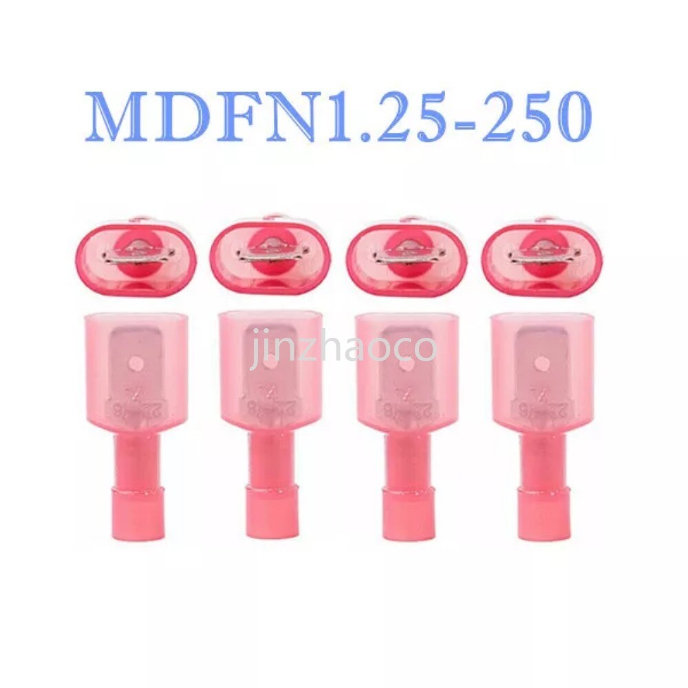 100PCS Nylon Female Male Insulated Spade Crimp Terminal Wire Connectors 22-16AWG