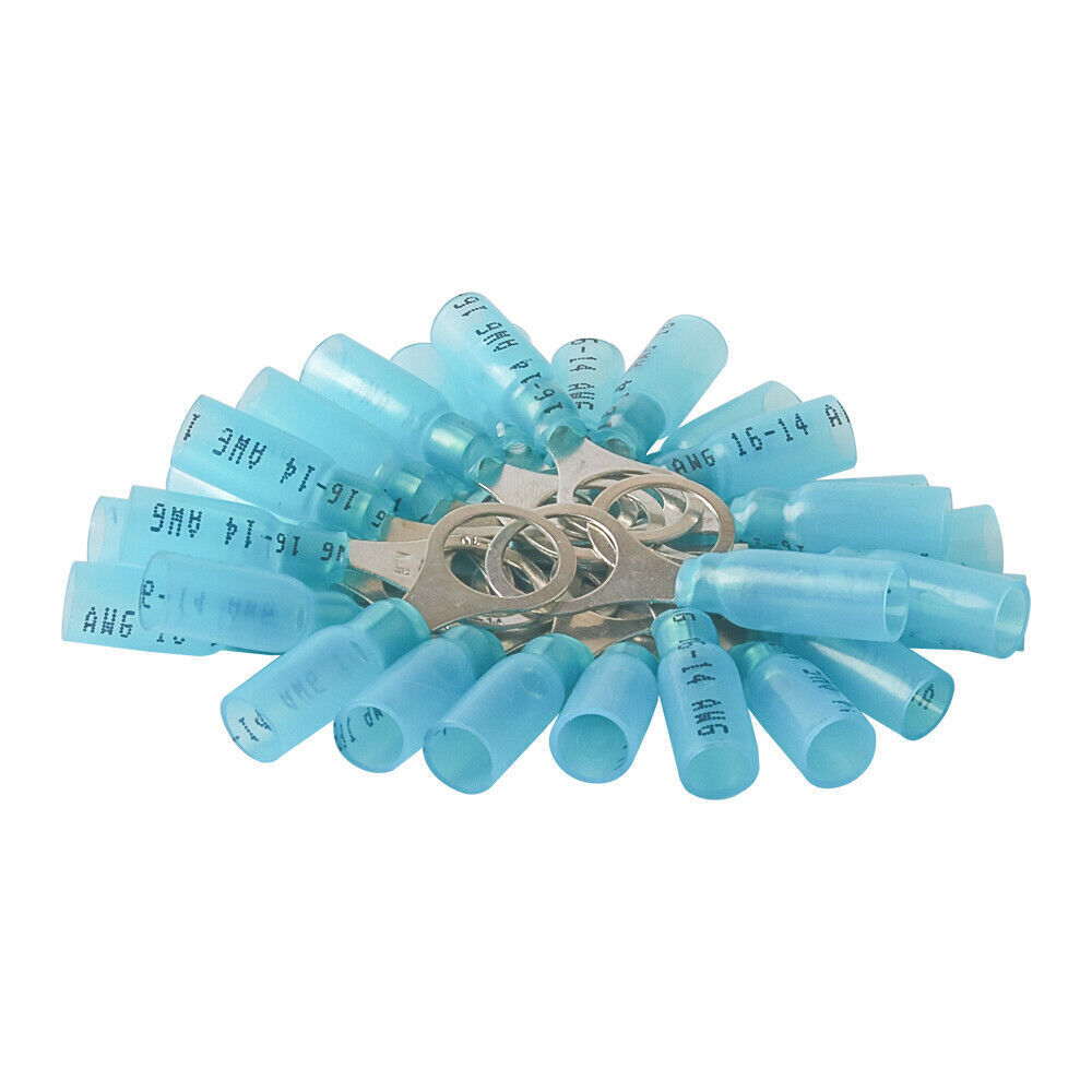 Waterproof Heat Shrink Ring Terminals M5 M6 M8 M10 Wire Connectors 16-14 AWG Kit
