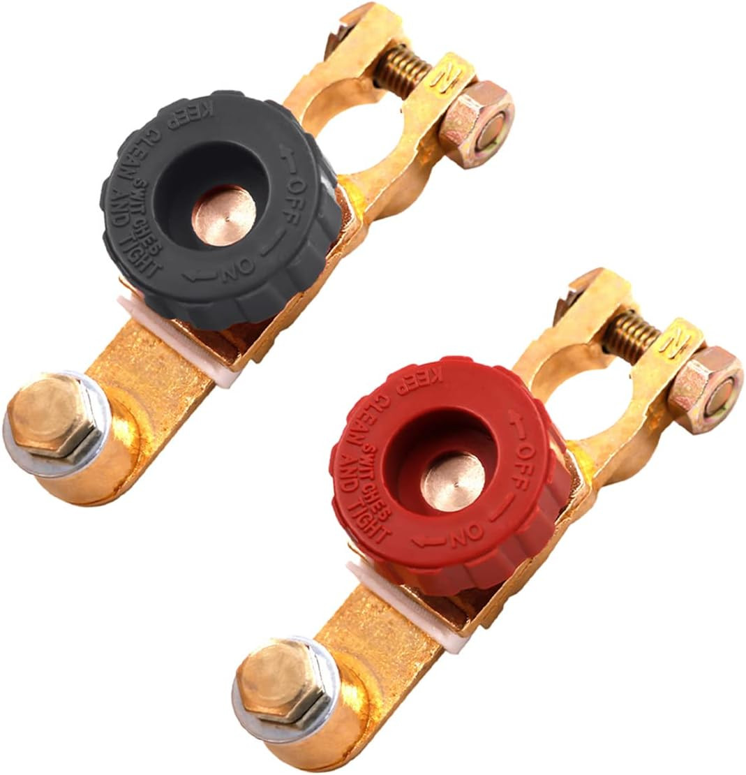 2Pcs Top Post Battery Disconnect Switch – Quick Disconnect Battery Cut off Switc