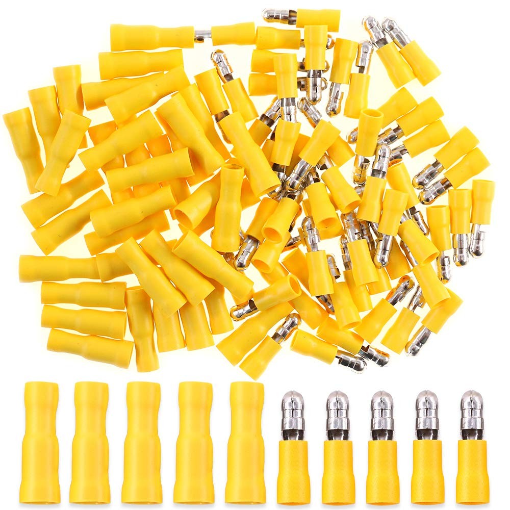 50Pairs Insulated Female Bullet Quick Splice Wire Terminals Wire Crimp Connec…