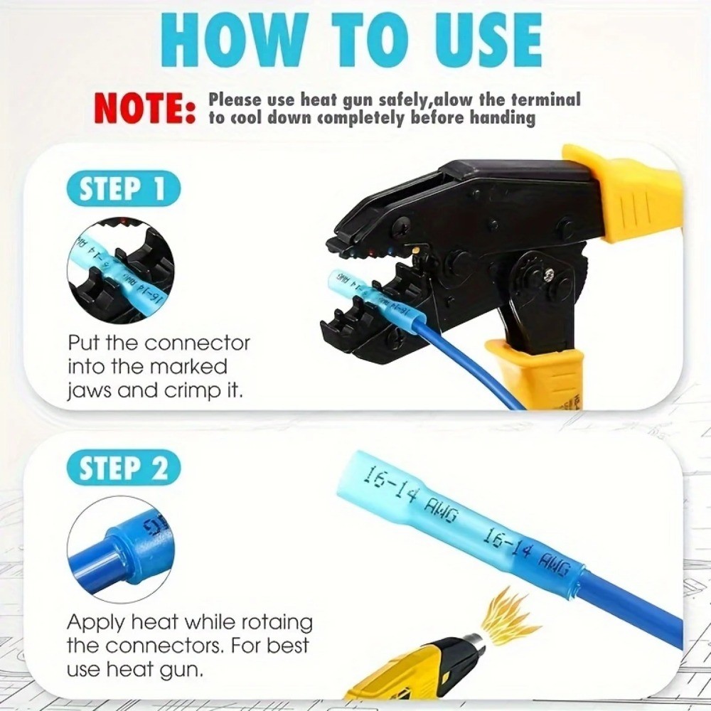 1000/100X Waterproof Heat Shrink Wire Connectors Butt Terminals Automotive Crimp