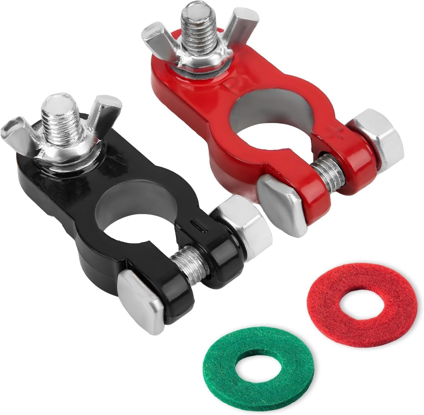 Zinc Alloy Battery Cable Terminals Set – Anti-Corrosion Clamps for Cars & Boats