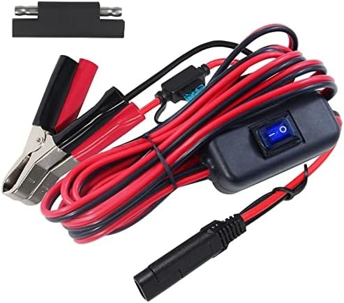 SAE to Battery Alligator Clip – 12V SAE 2Pin Quick Disconnect Cable 10ft SAE to