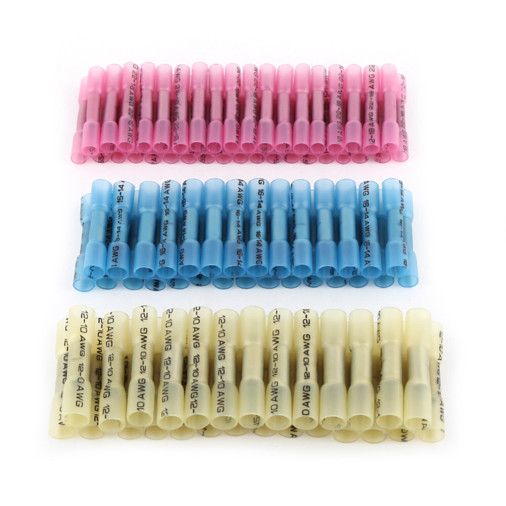 600/100 Heat Shrink Butt Wire Splice Connectors Crimp Terminals Kit 22-10AWG Lot