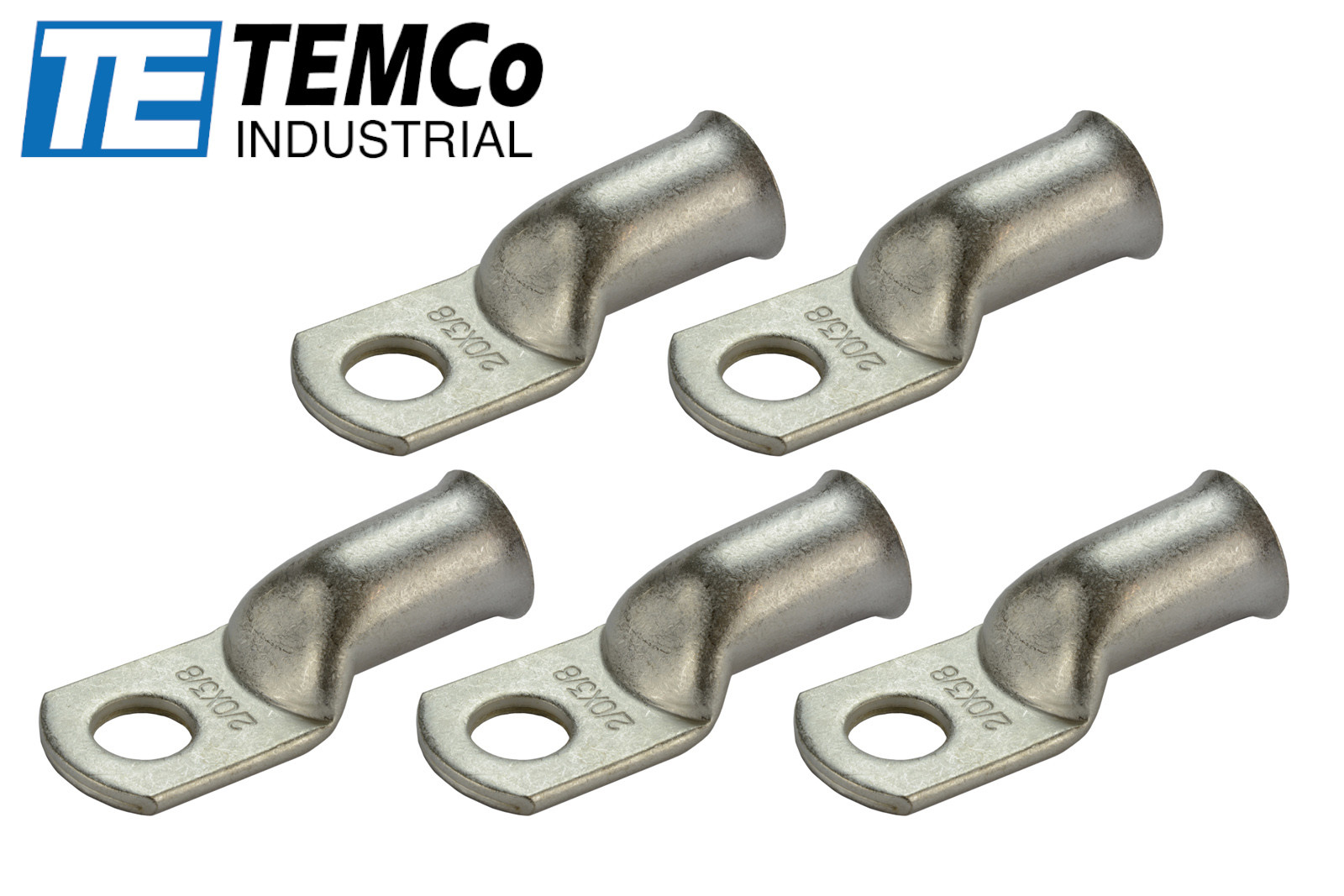 5 Lot 2/0 3/8″ Hole Ring Terminal Lug Tin Plated Copper Uninsulated AWG Gauge