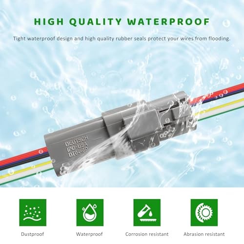 6 Set Deutsch 6 Pin Connector, Waterproof Auto Male Female Plug with 16 6-Pin