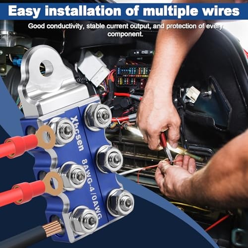 Heavy-Duty 12-Way Battery Terminal Connectors, 8AWG to 4/0 AWG Universal 12w