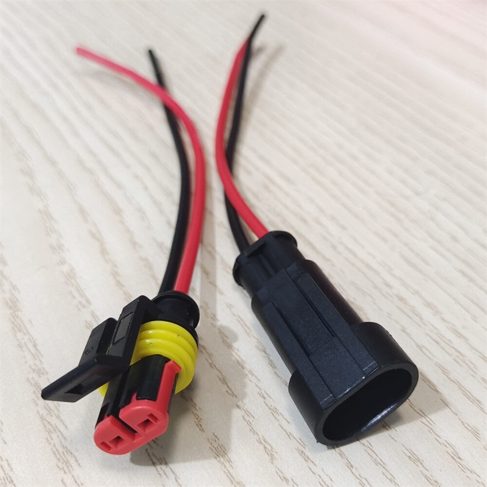 2-Pin 2-Way Electrical Wire Connector 18AWG Male Female Plug Quick Disconnect