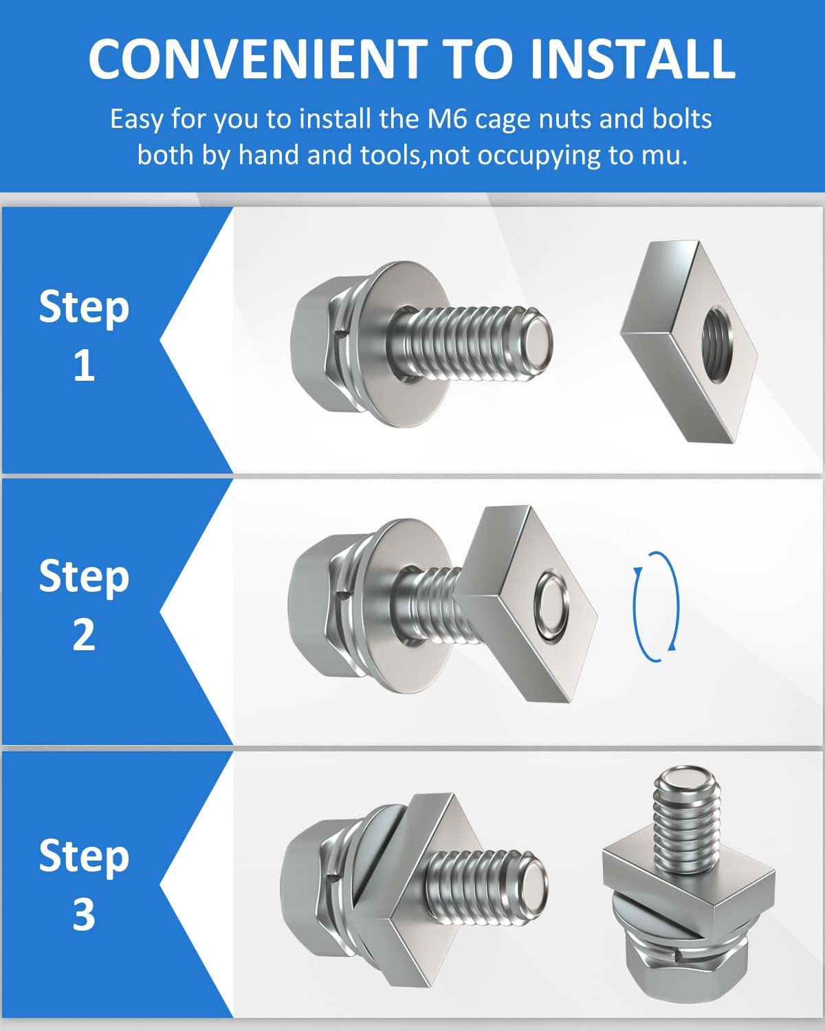 Motorcycle Battery Terminal Bolts and Nuts,12 Pack M6 x 12 mm Bolt Square Nut…