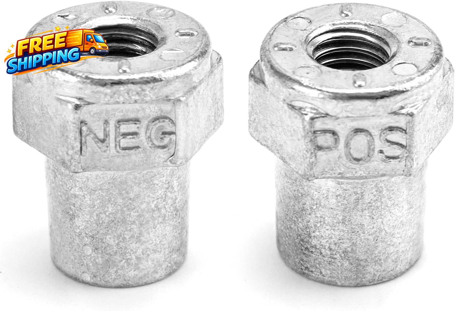 Car Positive Negative Battery Post Terminal, 2 Pair Zinc Alloy Battery Adapter,