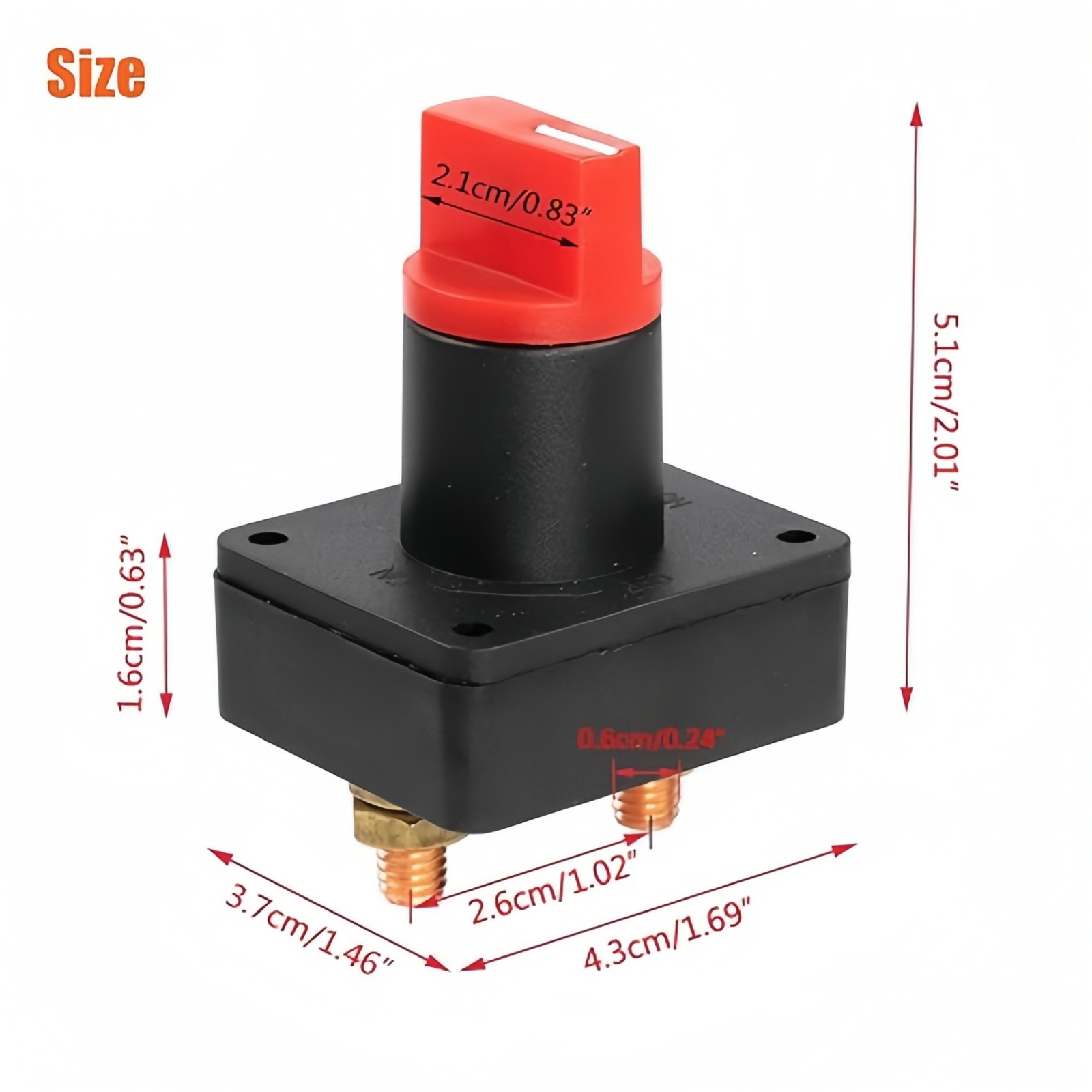 2PCS Universal Battery Kill Switch for Car RV Marine Cut Off
