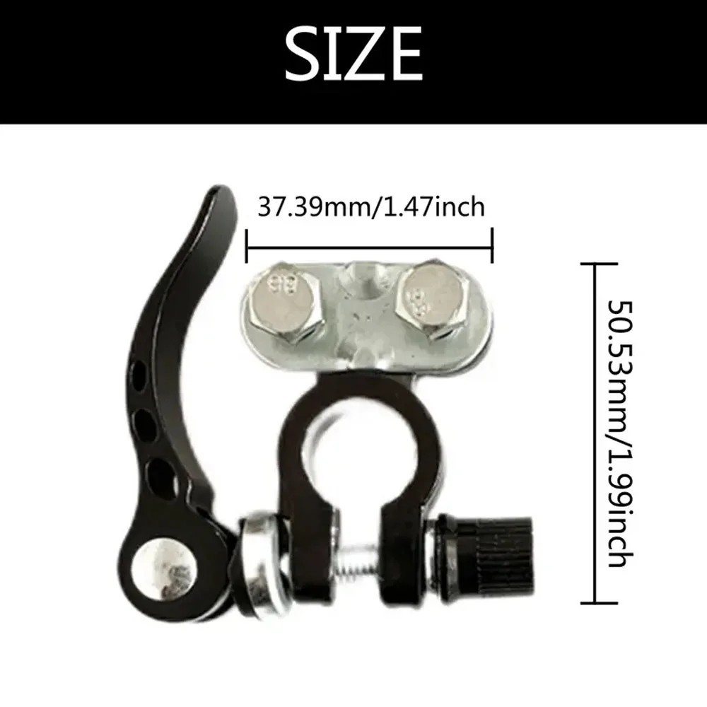2PCS Car Battery Terminal Connectors Quick Release Positive & Negative Clamps