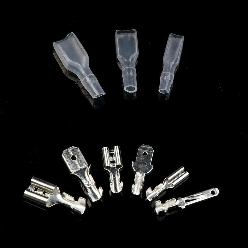 900Pcs 2.8/4.8/6.3mm Wire Connectors Crimp Male/Female Spade Terminals Kit Set