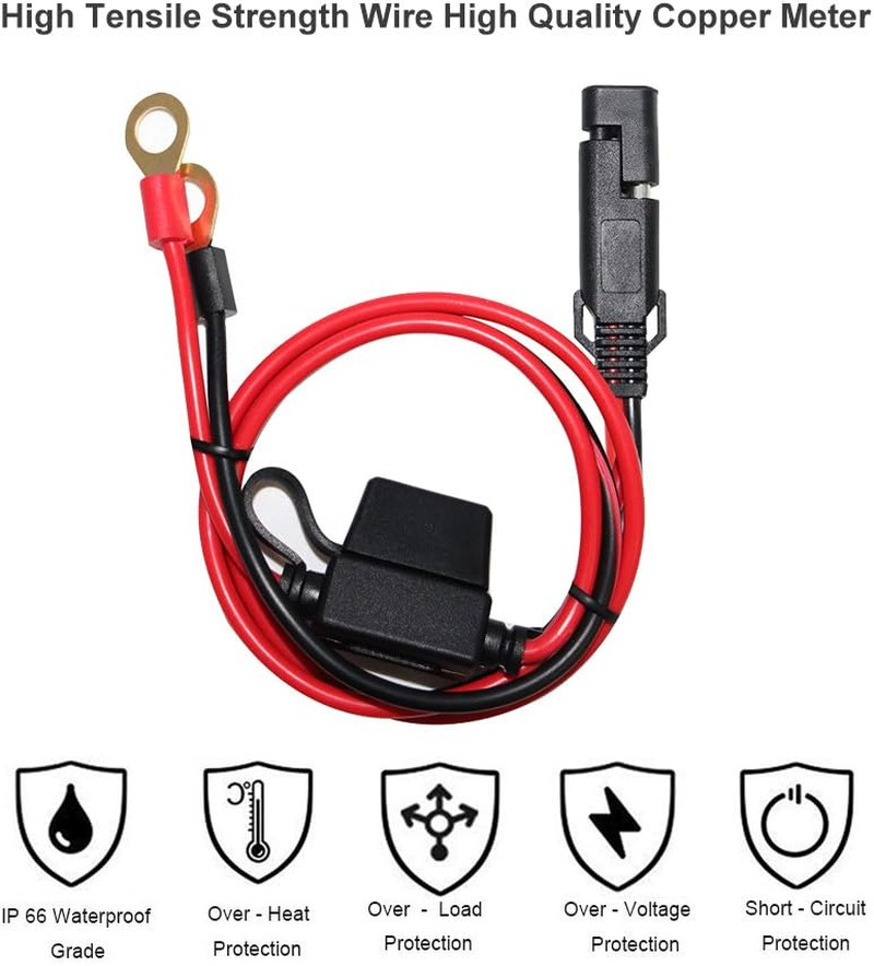 2FT SAE to Ring Terminal Harness Quick Connect/Disconnect Ring Terminal Assembly