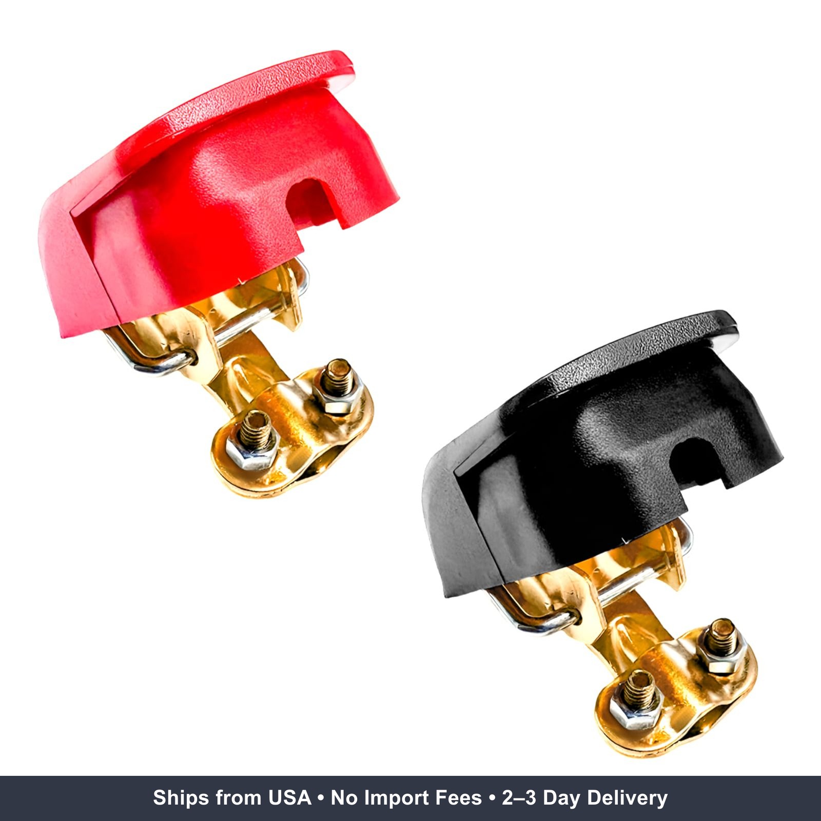 KVAEY Quick Release Connectors Battery Terminal Clamp, Quick Disconnect Top Post