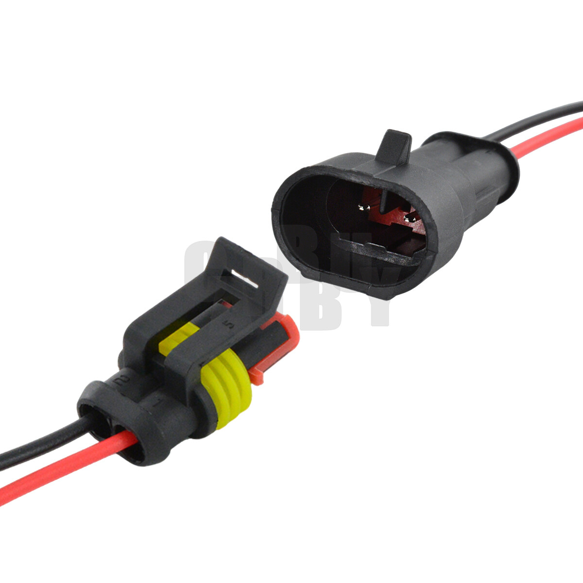 10 Sets 2-Pin Way Car Waterproof Male Female Electrical Wire Connector Plug Kit