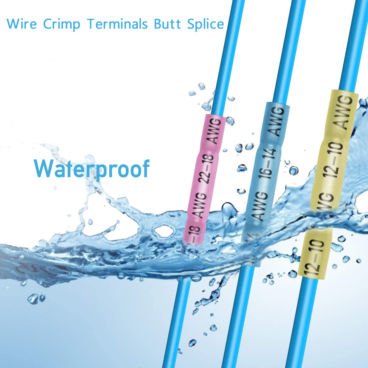 800/100x Waterproof Heat Shrink Butt Wire Splice Crimp Connectors Terminals Kit
