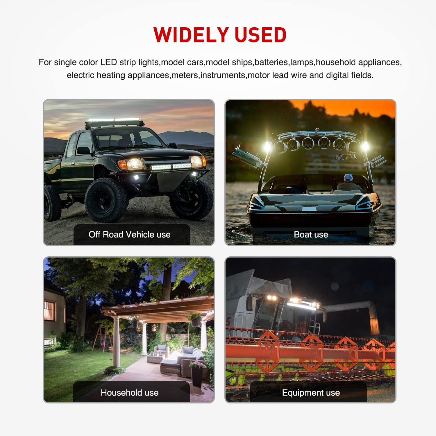 Nilight 2 PCS 16 AWG 10 Feet 3 Pin DT Connector Wiring Harness Extension Kit
