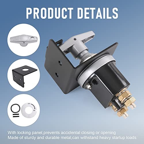 DICMIC Battery Disconnect Switch with Lockout Plate Compatible with Negative