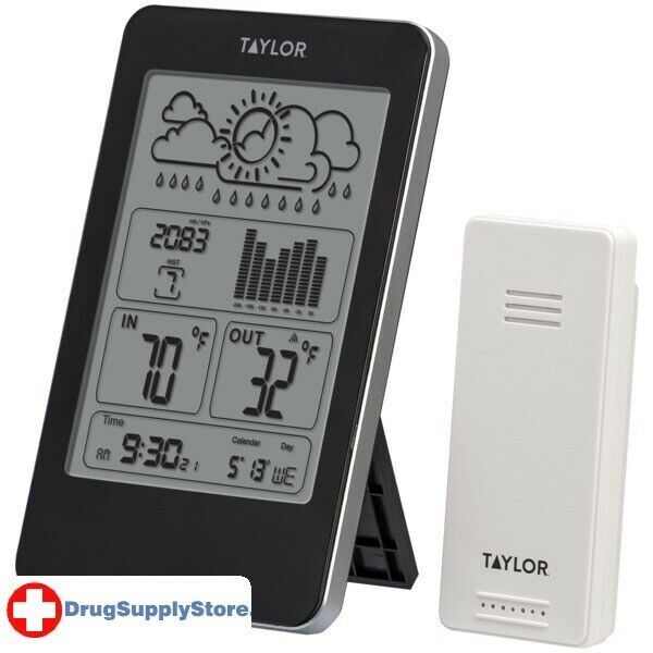 PE Indoor/Outdoor Digital Thermometer with Barometer & Timer