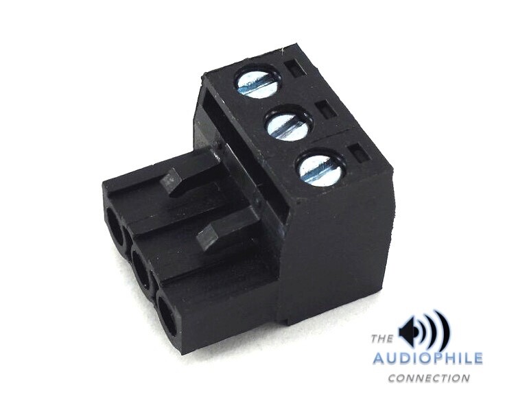 BLACK ROCKFORD FOSGATE PUNCH 30HD 3 PIN TERMINAL POWER WIRE PLUG ~ BRAND NEW!