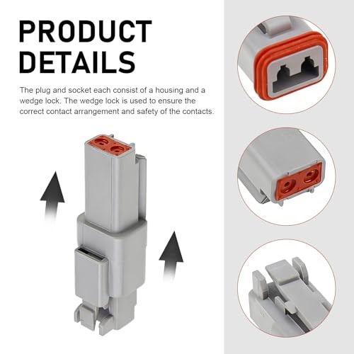 102PCS 2-Pin Deutsch Connector Kit – 12 Sets DT04-2P DT06-2S Waterproof