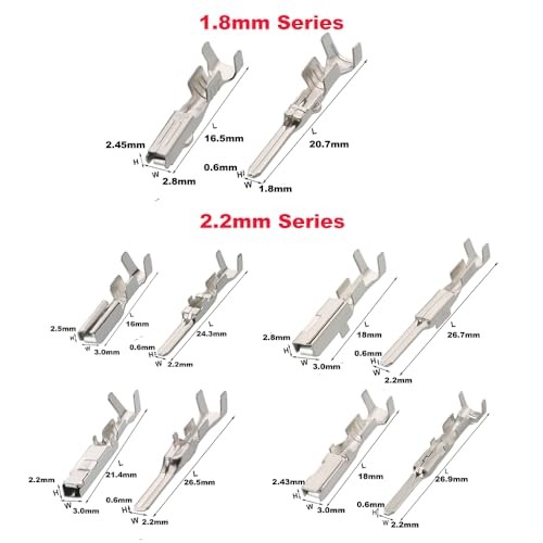 500Pcs Wire Harness Terminal Pins Male Connector Copper Motorcycle ATV 1-3.5mm