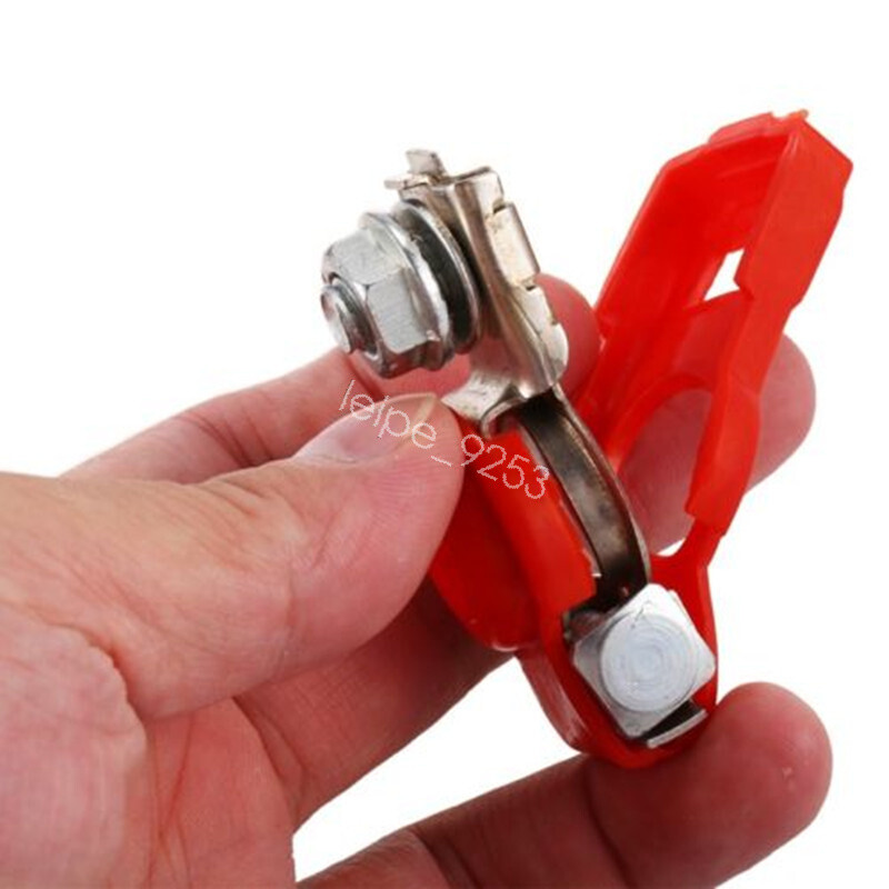 NEW Car Battery Terminal Connectors Clamp 2x Wire Lugs Cable Ends Copper Eyelet