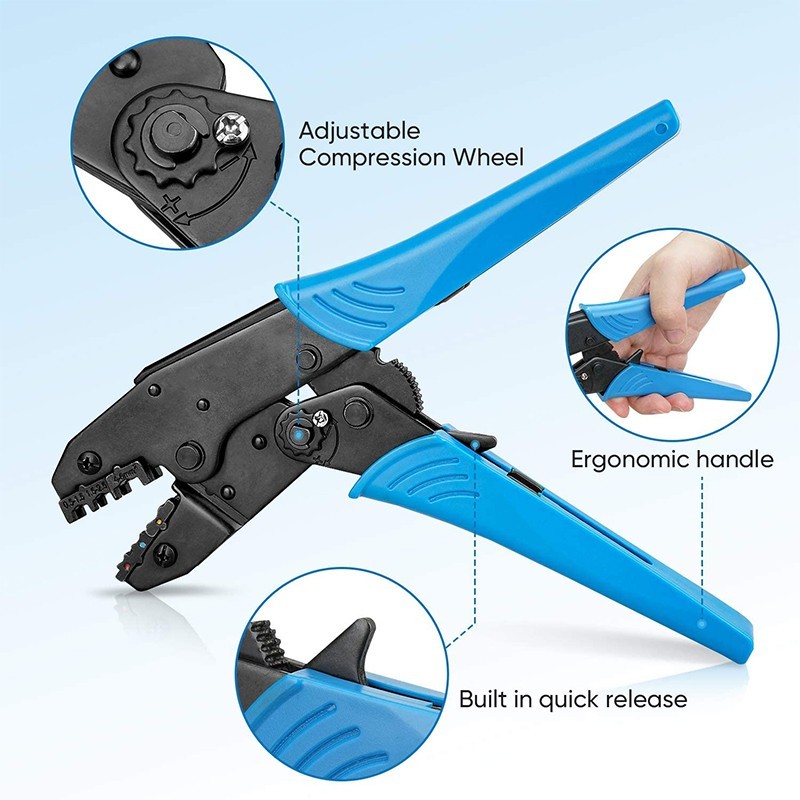 300Pcs Electrical Insulated Wire Terminals Connectors Kit With Wire Crimp Tool