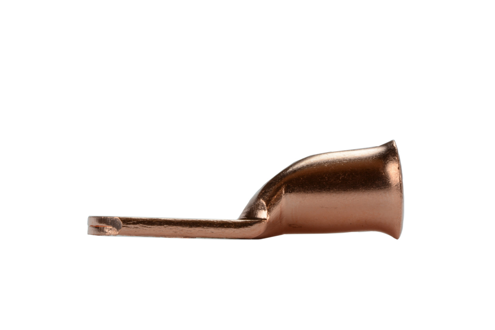 10 Lot 2 AWG 1/4″ Hole Ring Terminal Lug Bare Copper Uninsulated Gauge