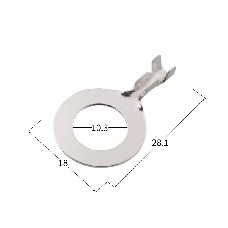 100pcs 10mm automotive wiring terminal O-shaped grounding ring 18AWG DJ431-10A