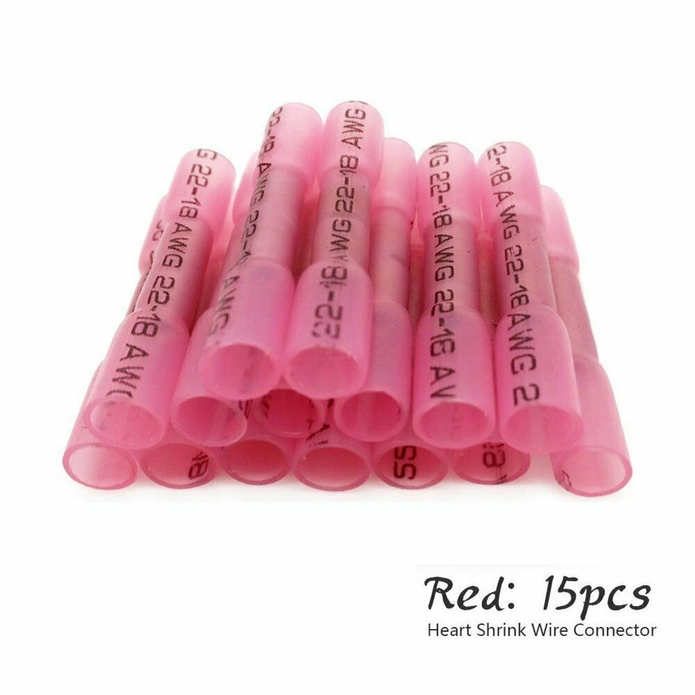 160PCS Solder Stick Seal Sleeve Heat Shrink Butt Wire Crimp Connectors Kit USA