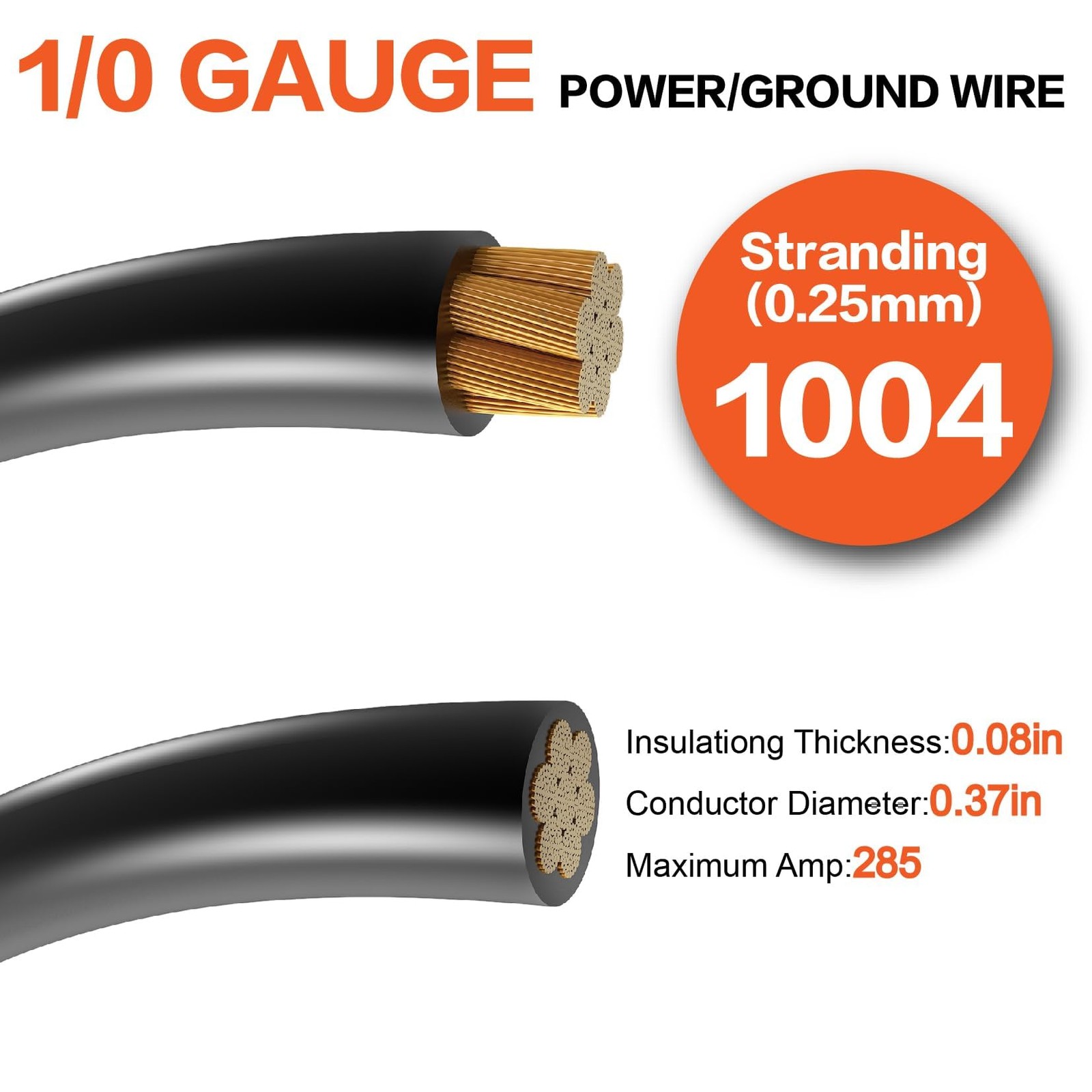 1/0 Gauge Wire20ft Each Red/Black Copper Clad Aluminum CCA Primary Automoti…