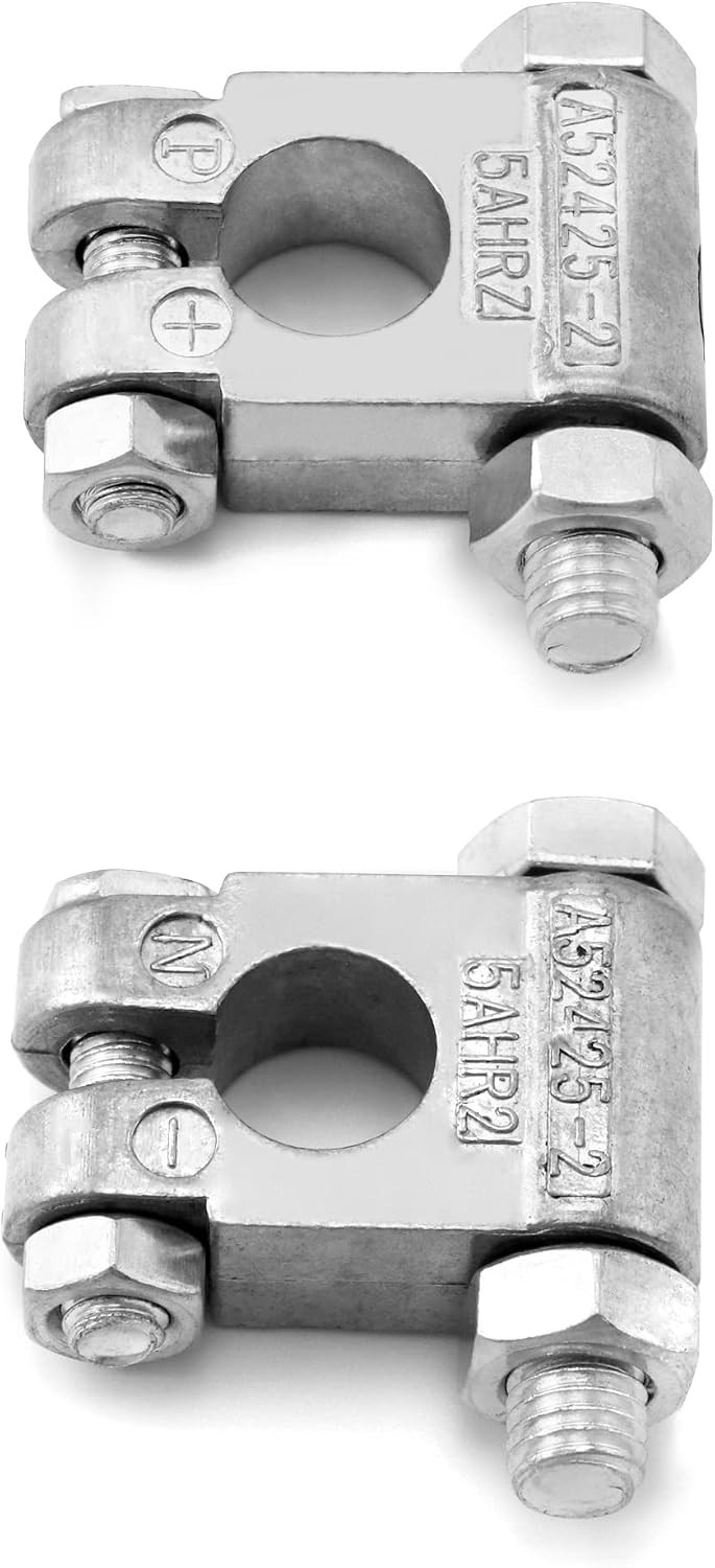 4 Pairs Battery Terminals – Positive/Negative Connectors for RVs & Boats