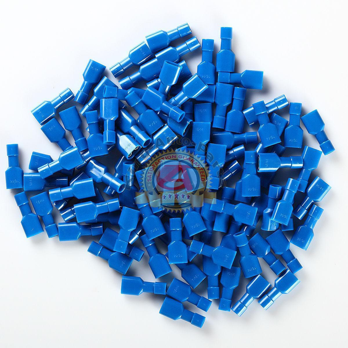 100 Blue 16-14 AWG Female Fully Insulated Quick Disconnector