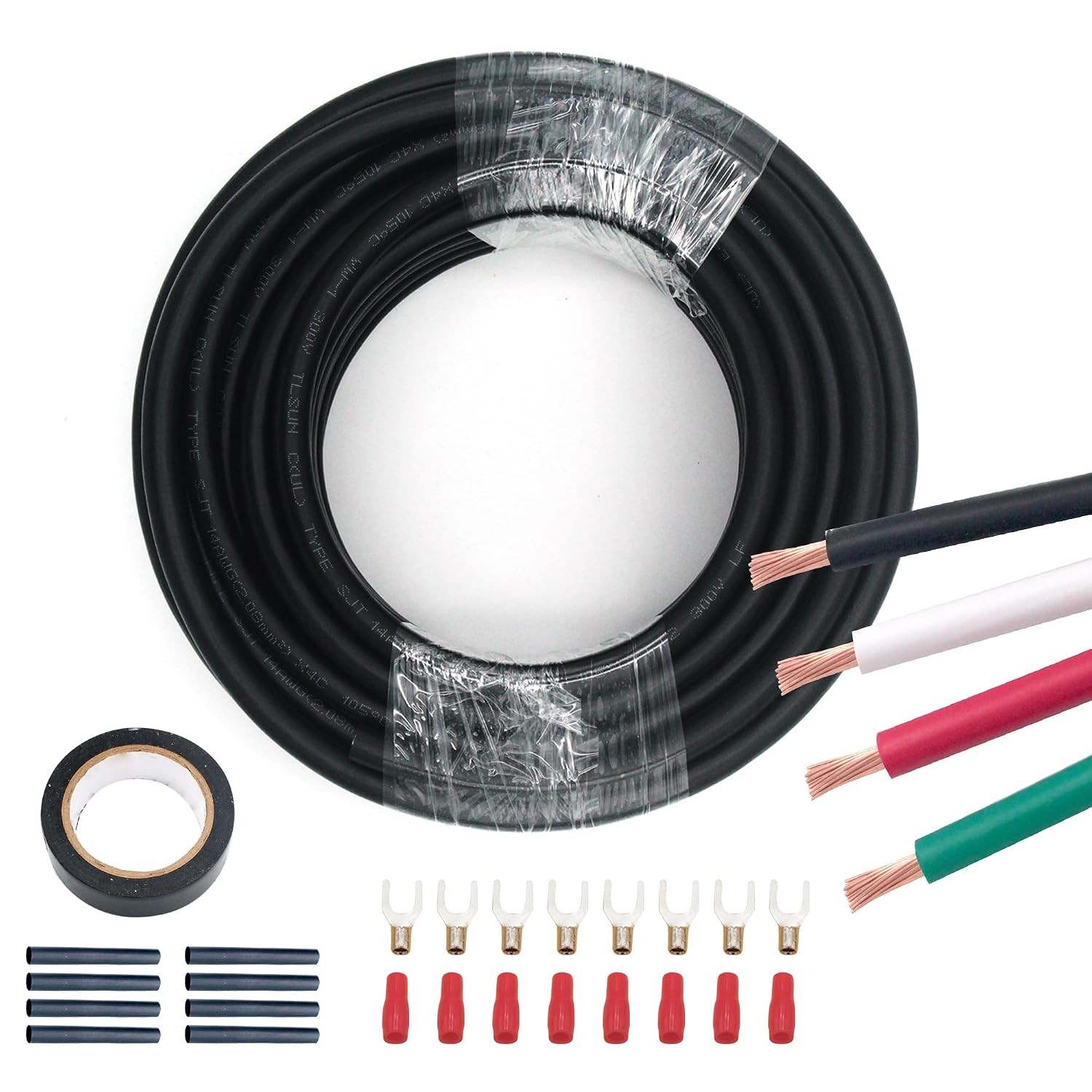 100Ft Electrical Wires 14/4 AWG Conductor Automotive Wiring for Mini Split Air C