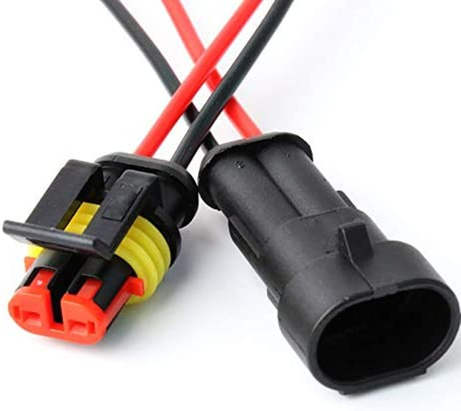 Way Car Waterproof Electrical Connector,16 AWG 2 Pin Plug Auto Electrical Wire