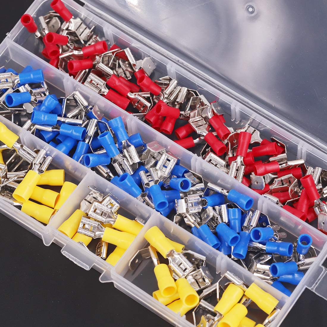 120Pcs 22-16/16-14/12-10AWG Piggy Back Insulated Terminals Electrical Wiring Wir