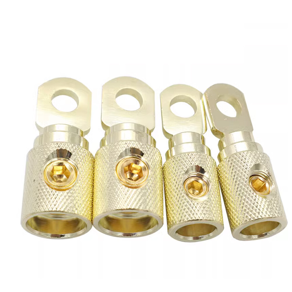 2/4PCS Car Power Ground Wire Coupler Butt Connector 0 /4 /8 Gauge Screw Terminal