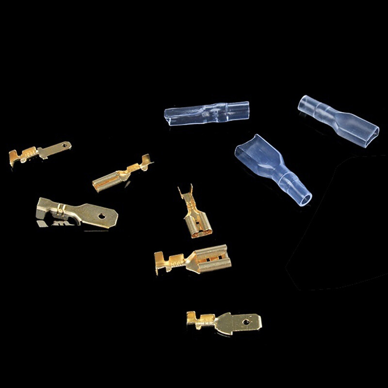 200PCS Electrical Male Female Spade Terminal Kit Wire Crimp Connectors Set