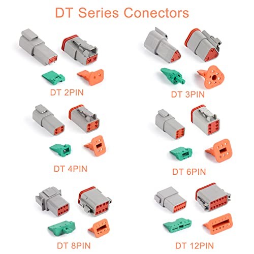 94PCS Electrical Wire Connector Plug – 6 Sets – 2 3 4 6 8 12 Pin Deutsch DT