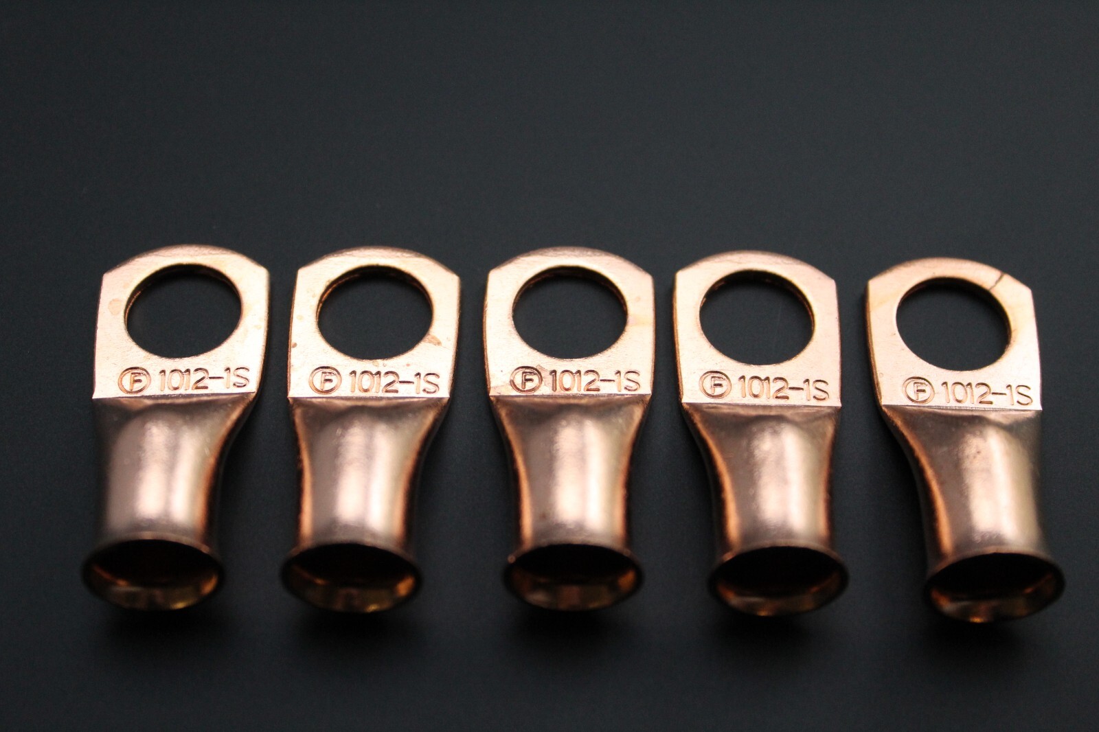 1/0 GAUGE COPPER 1/2 RING 2 PK CRIMP TERMINAL CONNECTOR AWG BATTERY LUG CUR1012