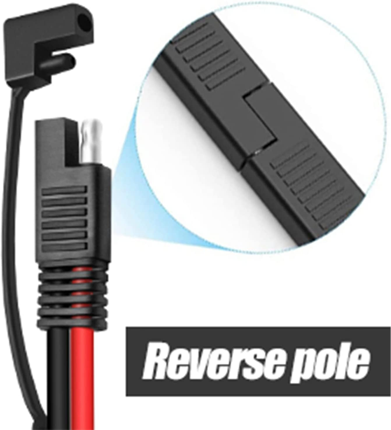 10AWG SAE DC Power Automotive Connector Cable Y Splitter 1 to 2 SAE Extension Ca