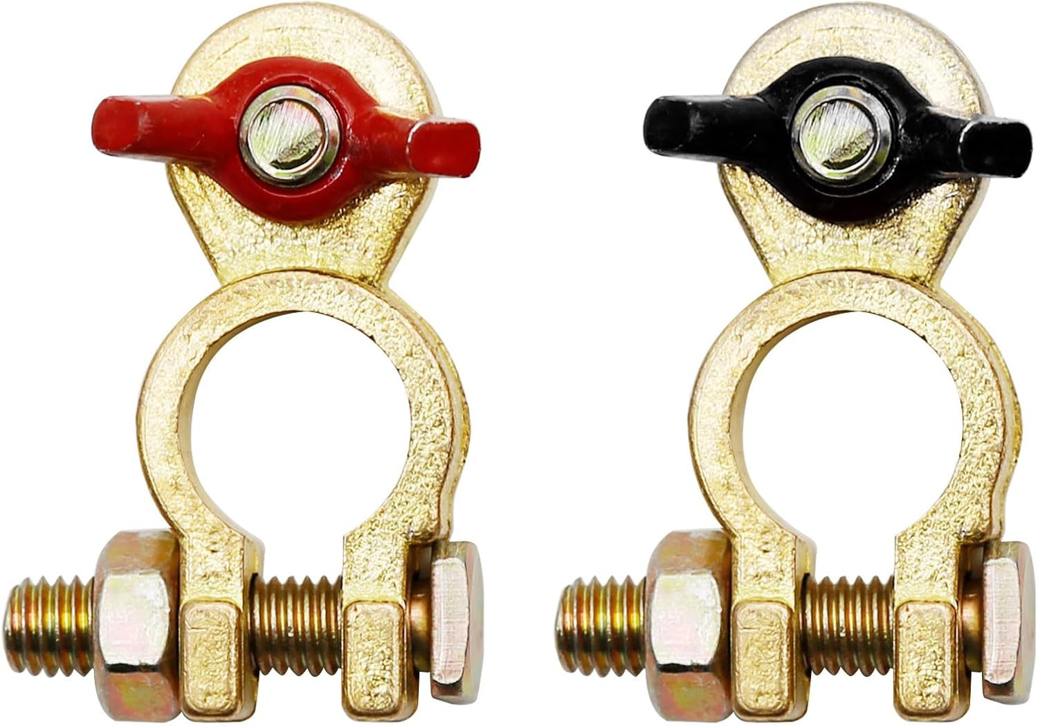 4 Pairs Brass Marine Grade Battery Terminal Top Post, Battery Terminal Connector