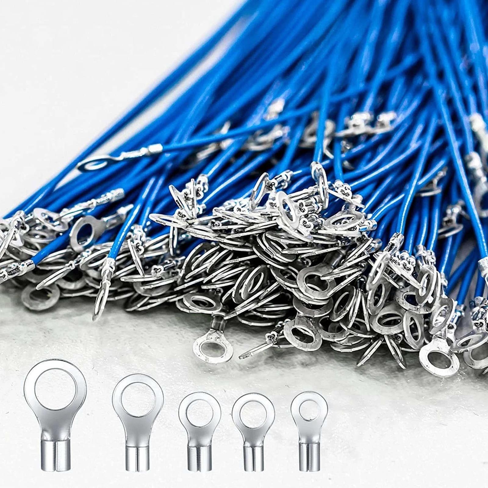 320Pcs Copper Ring Fork Cable Crimp Ends Non Insulated 10 Sizes For Earth Ground